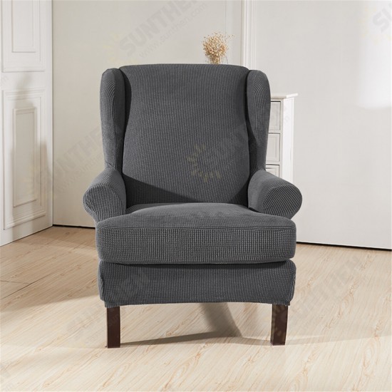 Waterproof Elastic Armchair Wingback Wing Chair Slipcover Protector Covers