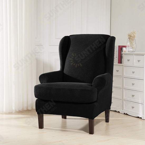 Waterproof Elastic Armchair Wingback Wing Chair Slipcover Protector Covers