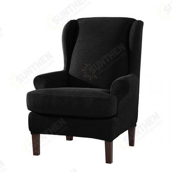 Waterproof Elastic Armchair Wingback Wing Chair Slipcover Protector Covers