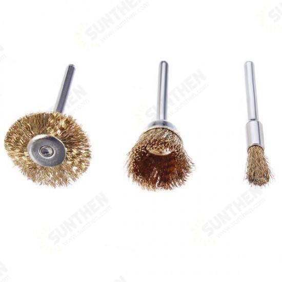 Wire Brass Brush Brushes Wheel Dremel Accessories for Rotary Tools