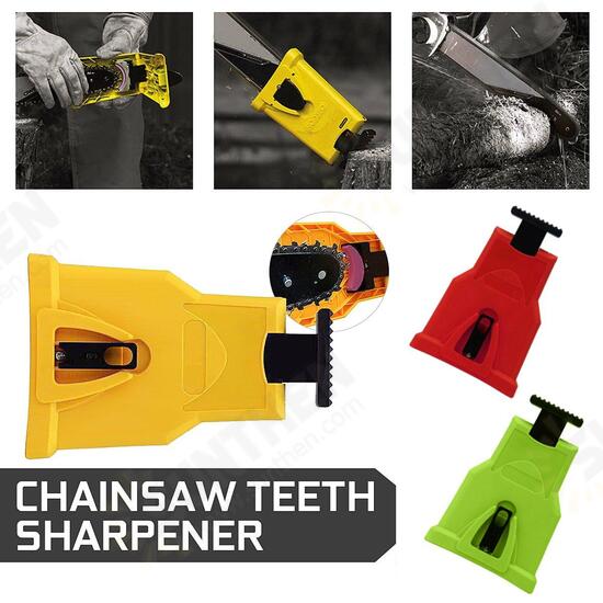 Yellow/Green/Red Chainsaw Teeth Sharpener or Sharpen Stone Bar-Mount Chain Sharpening Tool