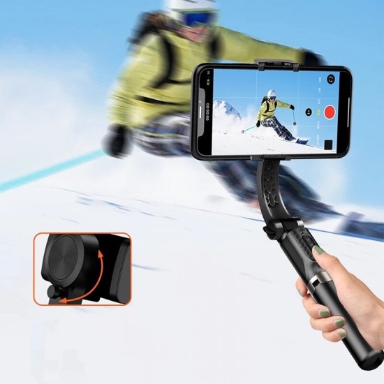 Foldable Handheld Selfie Stick Gimbal Stabilizer bluetooth 360 Auto Rotation with Fill Light for Smartphone Shooting Video