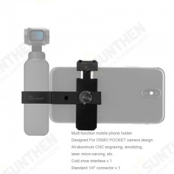 Handheld Gimbals Clamp Holder Mount Tripod Bracket w 1/4'' 3-Axis Stabilizer for OSMO POCKET PTZ Mobile Phone Clip Extension PTZ Handheld Gimbals Clamp Holder Mount Tripod Bracket w 1/4'' 3-Axis Stabilizer for OSMO POCKET PTZ Mobile Phone Clip Extension PTZ