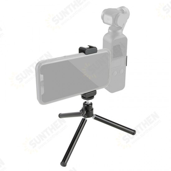 Handheld Gimbals Clamp Holder Mount Tripod Bracket w 1/4'' 3-Axis Stabilizer for OSMO POCKET PTZ Mobile Phone Clip Extension PTZ