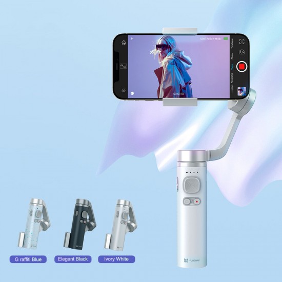 Capture 3-Axis Metal Housing Bluetooth Handheld Gimbal Stabilizer Tracking Action for iPhone for GoPro 7 6 5 Sjcam EKEN Yi Action Camera Zoom