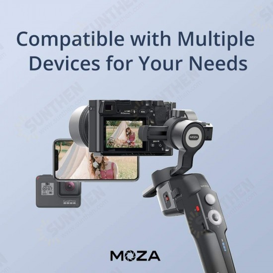 Mini P 3-Axis Foldable Handheld Gimbal Stabilizer for Action Camera Smartphones for iPhone 11 Pro Max SE