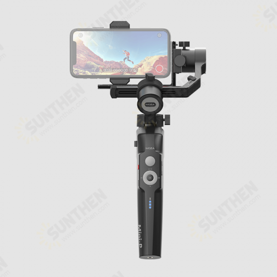 Mini P 3-Axis Foldable Handheld Gimbal Stabilizer for Action Camera Smartphones for iPhone 11 Pro Max SE