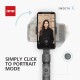 Smooth-X Foldable Smartphone Gimbal Stabilizer bluetooth 5.0 Multi-angle Monopod Handheld Selfie Stick for iPhone 11 Pro Max
