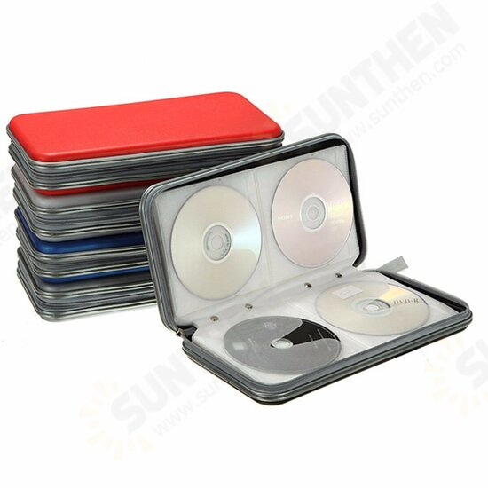 80x Disc CD DVD Portable Plastic Storage Case Wallet Hard Box Bag Holder