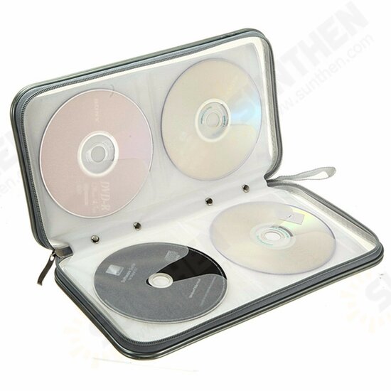 80x Disc CD DVD Portable Plastic Storage Case Wallet Hard Box Bag Holder