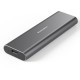 Dual-Protocol M.2 SSD Enclosure M.2 to Type-C Data Cable 10Gbps NVME/SATA 2TB Storage Aluminum Alloy Portable Solid State Drive Box for Laptop