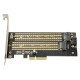 M.2 NVMe NGFF SSD to PCIE SATA Dual-disk Expansion Card Supports MKey BKe