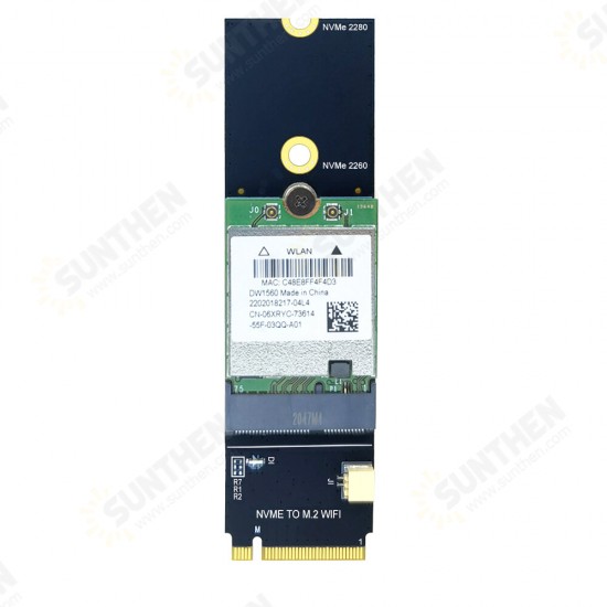 Apple/ NGFF M2 Network Card to NVME/SATA SSD Adapter Card WiFi bluetooth Card to M+B/M Key Adapter