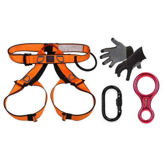 8 In 1 Outdoor Survival Kits 10m Climbing Rope Safety Belt Carabiner Window Breaker Gloves Whistle Speed-drop Ring Non-slip Hiking Fire Escape Tools