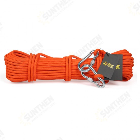 8 In 1 Outdoor Survival Kits 10m Climbing Rope Safety Belt Carabiner Window Breaker Gloves Whistle Speed-drop Ring Non-slip Hiking Fire Escape Tools