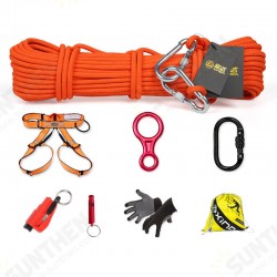 8 In 1 Outdoor Survival Kits 10m Climbing Rope Safety Belt Carabiner Window Breaker Gloves Whistle Speed-drop Ring Non-slip Hiking Fire Escape Tools 8 In 1 Outdoor Survival Kits 10m Climbing Rope Safety Belt Carabiner Window Breaker Gloves Whistle Speed-drop Ring Non-slip Hiking Fire Escape Tools