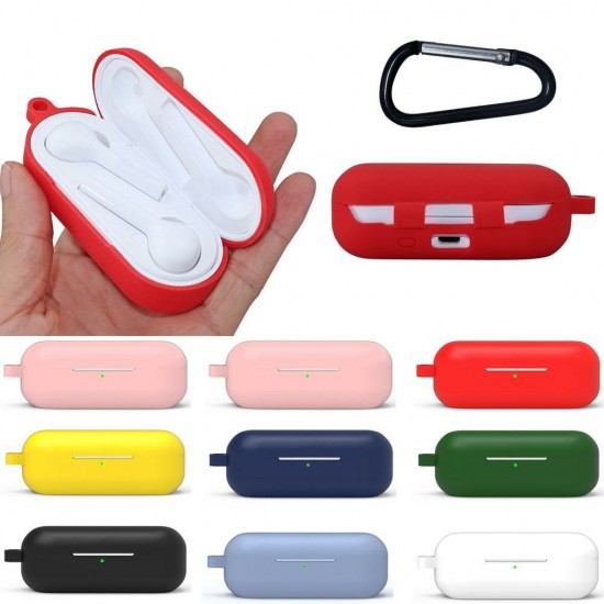 Portable Shockproof Dirtproof Silicone Wireless bluetooth Earphone Storage Case with Keychain for Lite