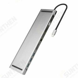 10-in-1 Type C Hub to RJ45 HDMI 3xUSB 3.0 Adapter Dock HUB Converters For Laptop Mobile Phone 10-in-1 Type C Hub to RJ45 HDMI 3xUSB 3.0 Adapter Dock HUB Converters For Laptop Mobile Phone
