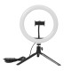 10.2 inch Diameter 10 Brightness RGB LED Makeup Fill Light Selfie Ring Lamp Phone Holder Tripod Stand Photography Lighting