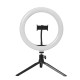 10.2 inch Diameter 10 Brightness RGB LED Makeup Fill Light Selfie Ring Lamp Phone Holder Tripod Stand Photography Lighting
