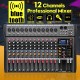 12 Channel bluetooth Digital Microphone Sound Mixer Console Professional Karaoke Audio Mixer Amplifier With USB