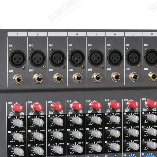 12 Channel bluetooth Digital Microphone Sound Mixer Console Professional Karaoke Audio Mixer Amplifier With USB