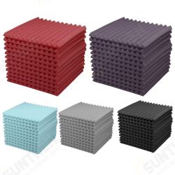 12Pcs Soundproof Foam Panels Noise Reduction Flame Retardant Acoustic Panels Tiles 30*30*2.5CM for Studio & KTV Sound Insulation 12Pcs Soundproof Foam Panels Noise Reduction Flame Retardant Acoustic Panels Tiles 30*30*2.5CM for Studio & KTV Sound Insulation