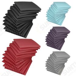 12Pcs Soundproof Foam Panels Noise Reduction Flame Retardant Acoustic Panels Tiles 30*30*2.5CM for Studio & KTV Sound Insulation 12Pcs Soundproof Foam Panels Noise Reduction Flame Retardant Acoustic Panels Tiles 30*30*2.5CM for Studio & KTV Sound Insulation