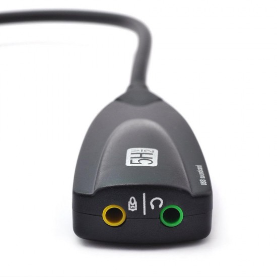 1PCS 5HV2 7.1 External USB Sound Card USB To 3D Audio Adapter for Headphone Speaker Laptop PC