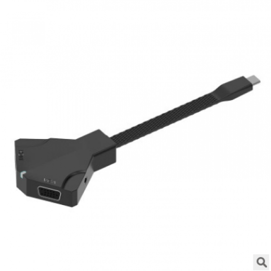 2 Ports 4K USB Type C HUB to HDMI VGA Converter Adapter Dual Screen Display