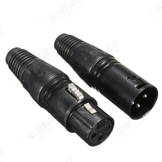 20Pcs XLR 3-Pin 1.8cm Male to 1.5cm Female Connectors MIC Snake Plug Audio Microphone Connector 20Pcs XLR 3-Pin 1.8cm Male to 1.5cm Female Connectors MIC Snake Plug Audio Microphone Connector