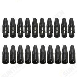 20Pcs XLR 3-Pin 1.8cm Male to 1.5cm Female Connectors MIC Snake Plug Audio Microphone Connector 20Pcs XLR 3-Pin 1.8cm Male to 1.5cm Female Connectors MIC Snake Plug Audio Microphone Connector