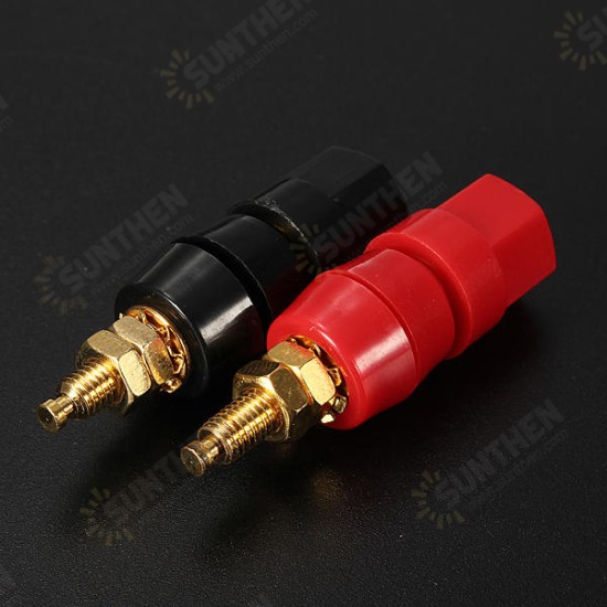 2Pcs 48MM Insulated Binding Post Audio Speaker Terminal Plug