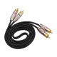 2RCA to 2RCA Male Plug Stereo Audio Video Cable for Karaoke DVD Speaker Amplifiers