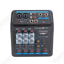 4 6 Channels Sound Mixing Console Portable Audio Mixer bluetooth USB Record 48V Phantom Power for PC Laptop Speaker Headphone 4 6 Channels Sound Mixing Console Portable Audio Mixer bluetooth USB Record 48V Phantom Power for PC Laptop Speaker Headphone