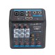 4 6 Channels Sound Mixing Console Portable Audio Mixer bluetooth USB Record 48V Phantom Power for PC Laptop Speaker Headphone