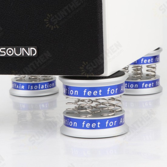 4Pcs SP4540S/B Aluminum Alloy Shockproof Spring Pad Shock Absorber Isolation Stand for Amplifier Speaker Turntable Player Audio CD