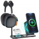 4 in 1 18W Wireless Charger Dock Charging Station Headphone Stand Aluminum Alloy 18W Charging Stand