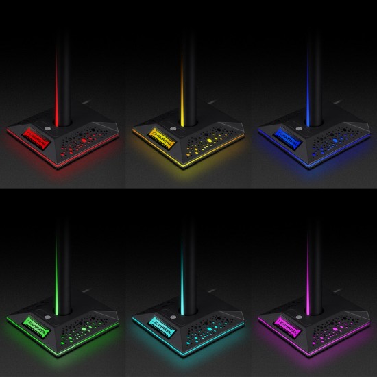 EB01 Headphones RGB Lighting Holder Head-Mounted Earphones Display Stand for Gaming Headset Show