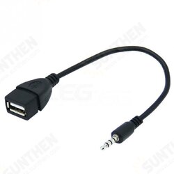 Audio Convert Wire Car AUX Cable A Female OTG Converter Adapter Cable 3.5mm Male Audio AUX Jack to USB 2.0 Type Audio Convert Wire Car AUX Cable A Female OTG Converter Adapter Cable 3.5mm Male Audio AUX Jack to USB 2.0 Type