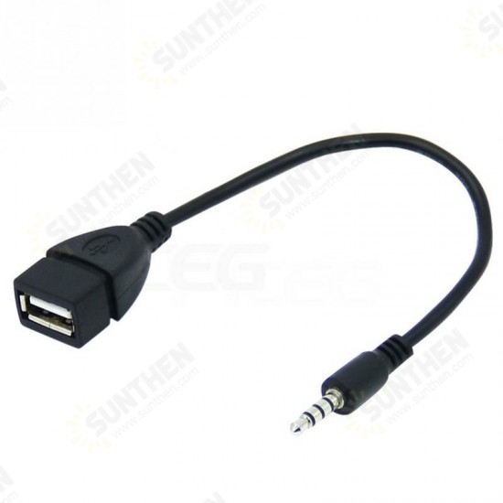 Audio Convert Wire Car AUX Cable A Female OTG Converter Adapter Cable 3.5mm Male Audio AUX Jack to USB 2.0 Type Audio Convert Wire Car AUX Cable A Female OTG Converter Adapter Cable 3.5mm Male Audio AUX Jack to USB 2.0 Type