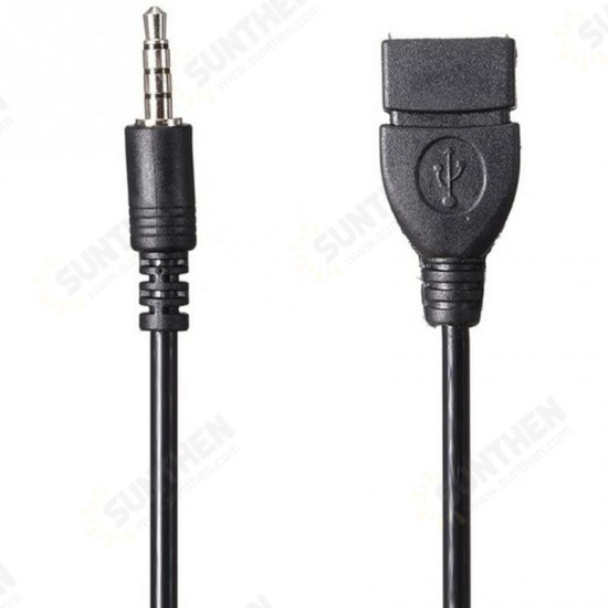 Audio Convert Wire Car AUX Cable A Female OTG Converter Adapter Cable 3.5mm Male Audio AUX Jack to USB 2.0 Type Audio Convert Wire Car AUX Cable A Female OTG Converter Adapter Cable 3.5mm Male Audio AUX Jack to USB 2.0 Type