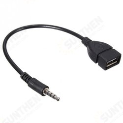 Audio Convert Wire Car AUX Cable A Female OTG Converter Adapter Cable 3.5mm Male Audio AUX Jack to USB 2.0 Type Audio Convert Wire Car AUX Cable A Female OTG Converter Adapter Cable 3.5mm Male Audio AUX Jack to USB 2.0 Type
