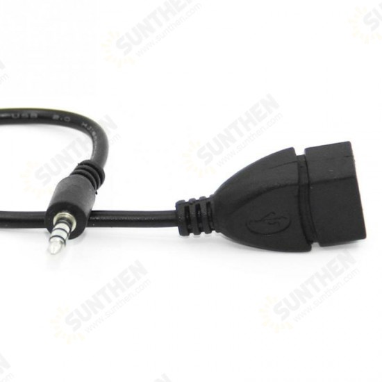 Audio Convert Wire Car AUX Cable A Female OTG Converter Adapter Cable 3.5mm Male Audio AUX Jack to USB 2.0 Type Audio Convert Wire Car AUX Cable A Female OTG Converter Adapter Cable 3.5mm Male Audio AUX Jack to USB 2.0 Type