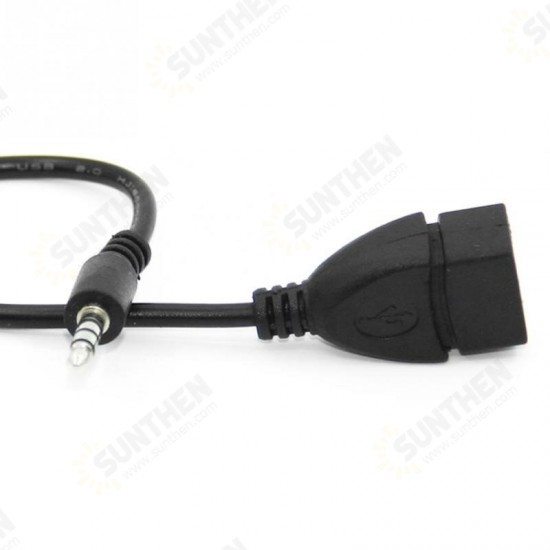 Audio Convert Wire Car AUX Cable A Female OTG Converter Adapter Cable 3.5mm Male Audio AUX Jack to USB 2.0 Type