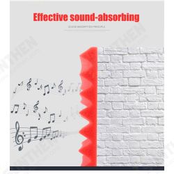 12 Pcs Soundproof Foam Panels Noise Reduction Flame Retardant Acoustic Panels Tiles 30*30*2.5CM for Studio & KTV Sound Insulation 12 Pcs Soundproof Foam Panels Noise Reduction Flame Retardant Acoustic Panels Tiles 30*30*2.5CM for Studio & KTV Sound Insulation