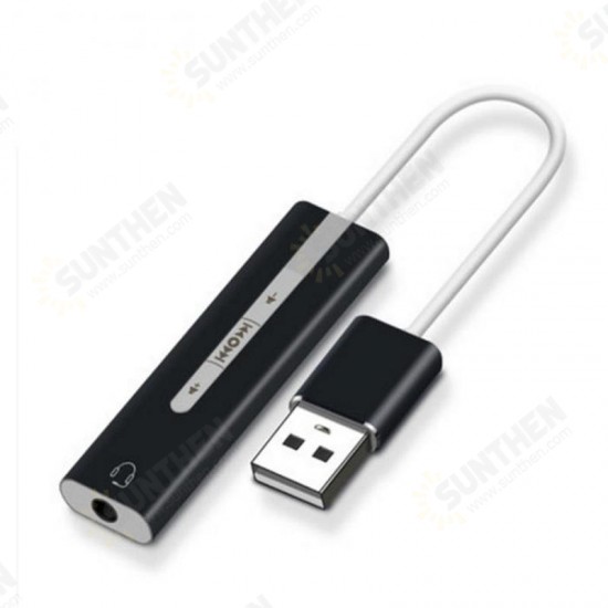 2 in 1 USB Adapter USB to 3.5mm Audio Cable USB External Sound Card Headset Audio Adapter