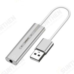 2 in 1 USB Adapter USB to 3.5mm Audio Cable USB External Sound Card Headset Audio Adapter
