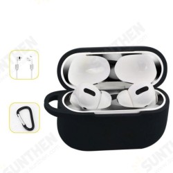 4 in 1 Silicone Shockproof Anti-drop Earphone Storage Case with keychain + Anti-lost Strap + Dust-proof Metal Protective Film Sticker 4 in 1 Silicone Shockproof Anti-drop Earphone Storage Case with keychain + Anti-lost Strap + Dust-proof Metal Protective Film Sticker