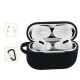 4 in 1 Silicone Shockproof Anti-drop Earphone Storage Case with keychain + Anti-lost Strap + Dust-proof Metal Protective Film Sticker for Airpods Pro 2019